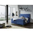 BOXSPRINGBETT 180/200 cm INKL. Matratze, Topper - Blau/Grau, Design, Holz/Textil (180/200cm) - Elegando