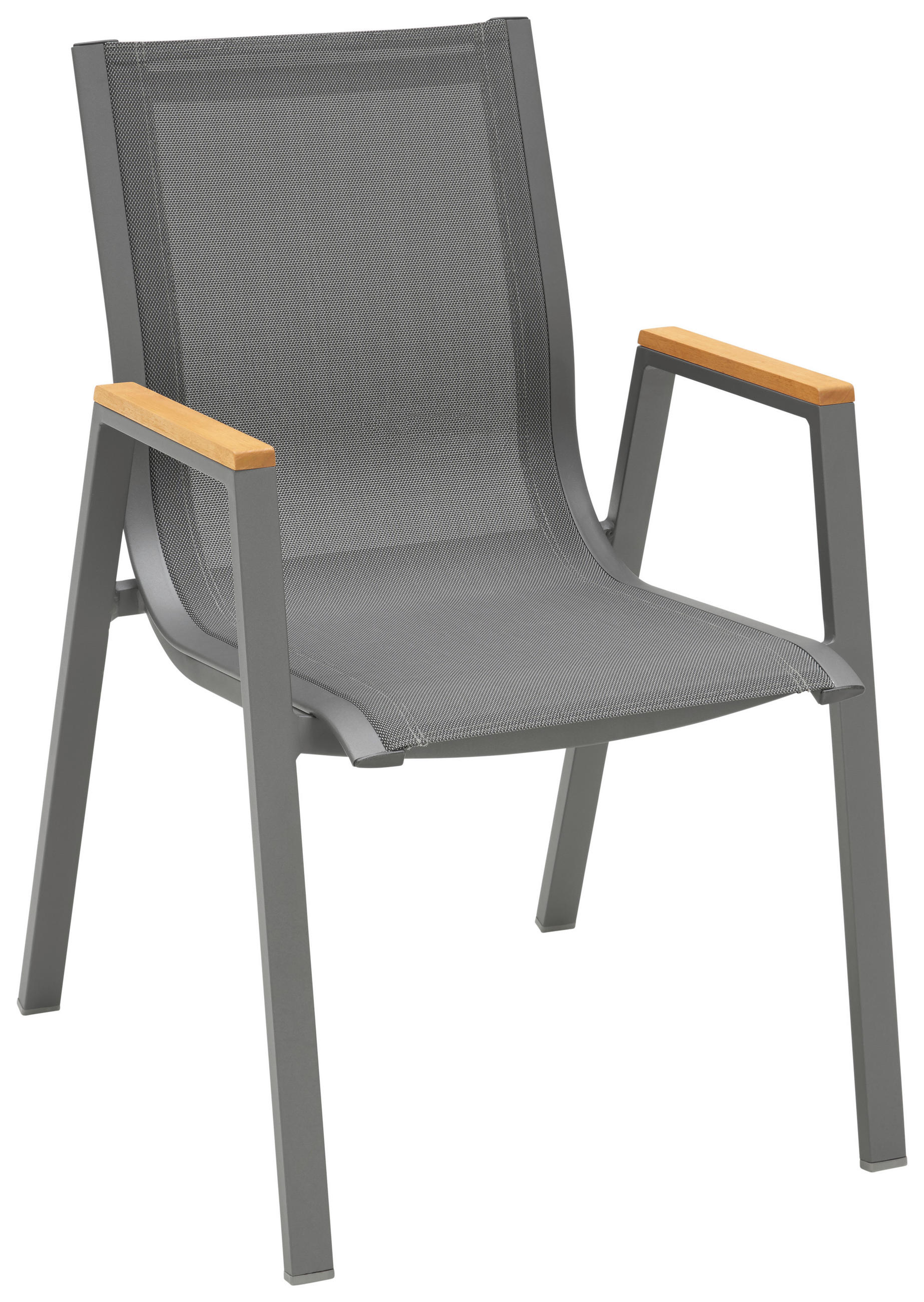 BAŠTENSKA STOLICA - prirodna boja/antracit, Dizajnerski, drvo/metal (55/88/65,5cm) - Ambia Garden