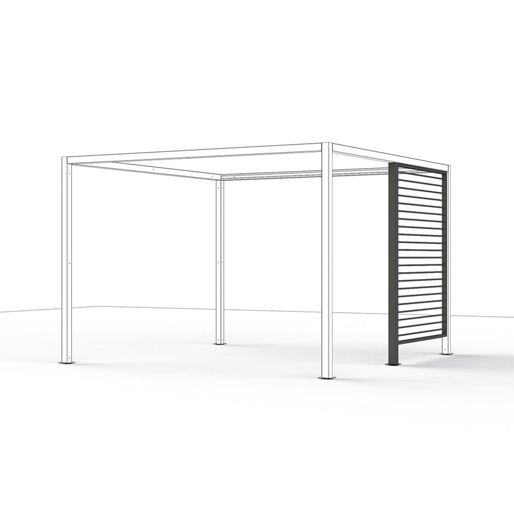 PAVILLON-SICHTSCHUTZ ALU - Anthrazit, Basics, Metall (160/210/0,5cm) - Siena Garden