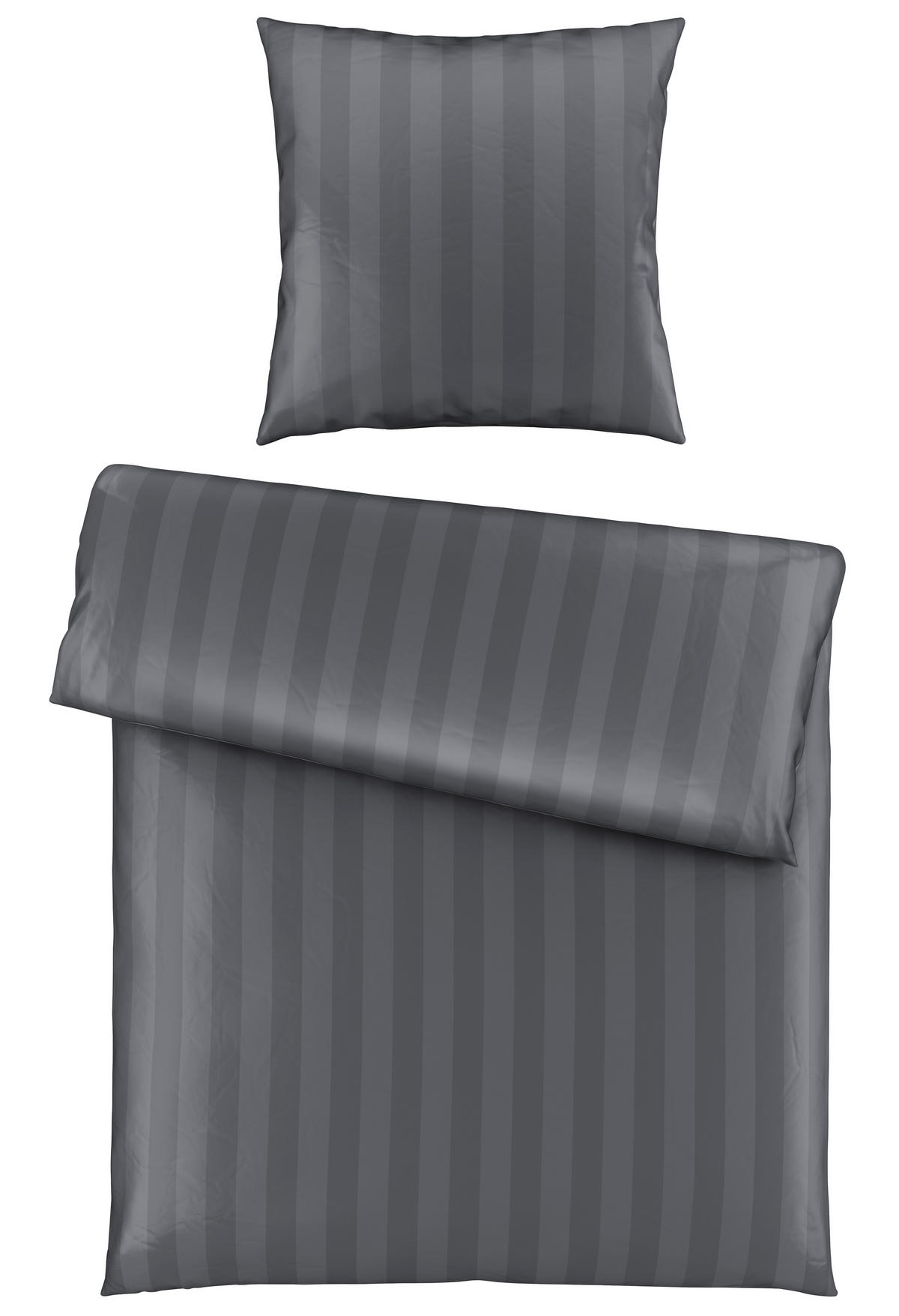 POVLEČENÍ, satén, antracitová, 135/200 cm - antracitová, Konvenční, textil (135/200cm) - Novel