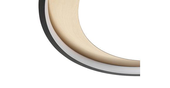 LED-DECKENLEUCHTE 54,2/46,8/11 cm - Messingfarben/Schwarz, Design, Kunststoff/Metall (54,2/46,8/11cm) - Novel