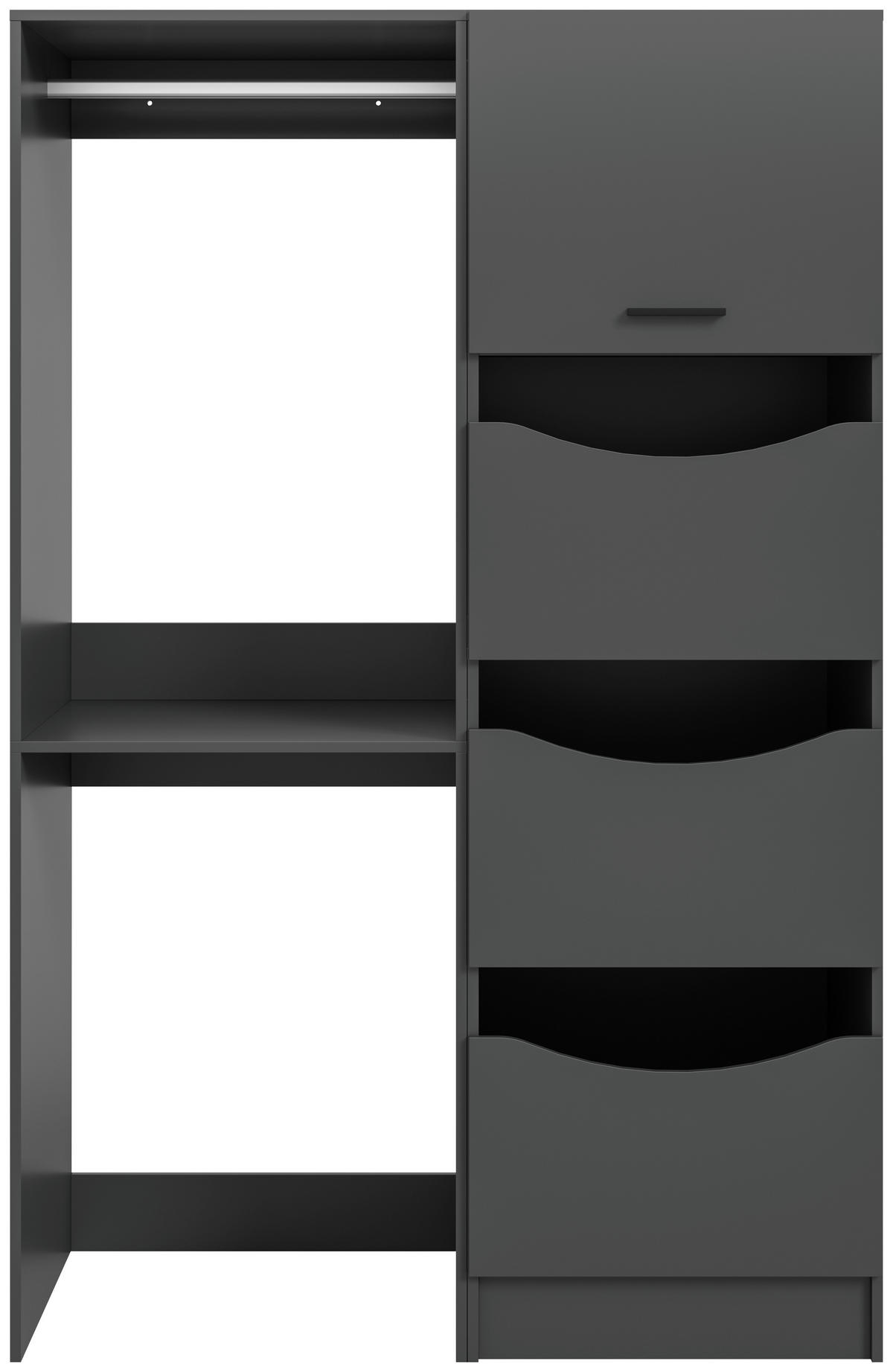 HAUSWIRTSCHAFTSRAUM 126/195/68 cm Anthrazit  - Anthrazit, Basics, Holzwerkstoff (126/195/68cm) - MID.YOU