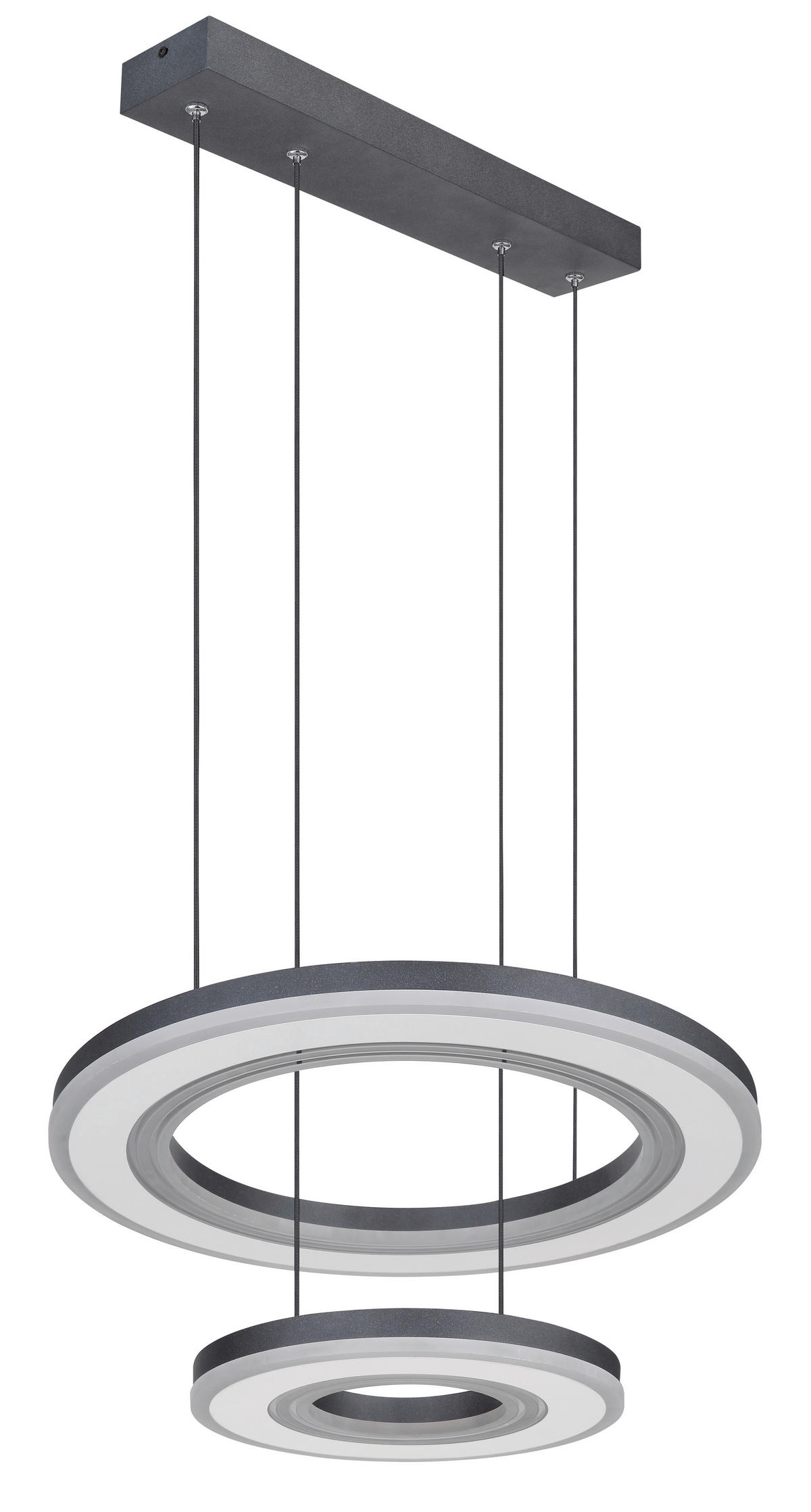 ZÁVESNÉ LED SVIETIDLO, 50/120 cm  - čierna/biela, Design, kov/plast (50/120cm)