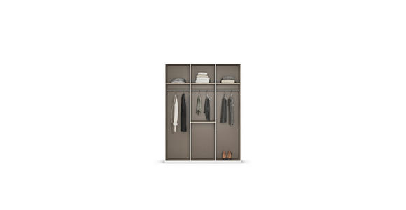 DREHTÜRENSCHRANK in Weiß - Weiß, Design, Holzwerkstoff/Kunststoff (151/197/60cm) - Novel
