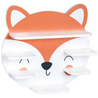 REGAL FÜR TONIBOX UND FIGUREN Orange, Weiß  - Orange/Weiß, Basics, Holzwerkstoff (45/42/12cm) - Kesper
