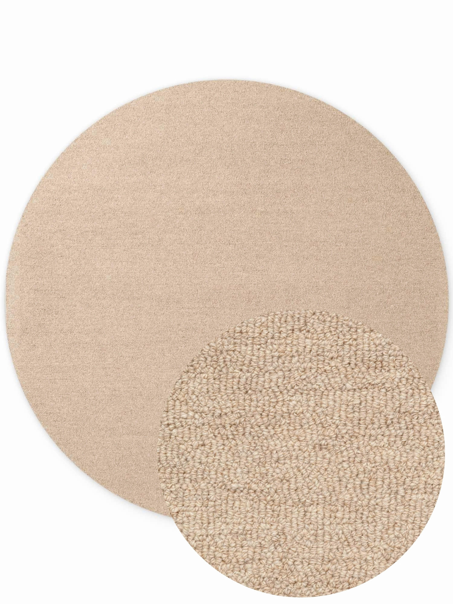 WOLLTEPPICH 200 cm Puristic Beige rund  - Beige, Basics, Textil (200cm) - Elle Decoration