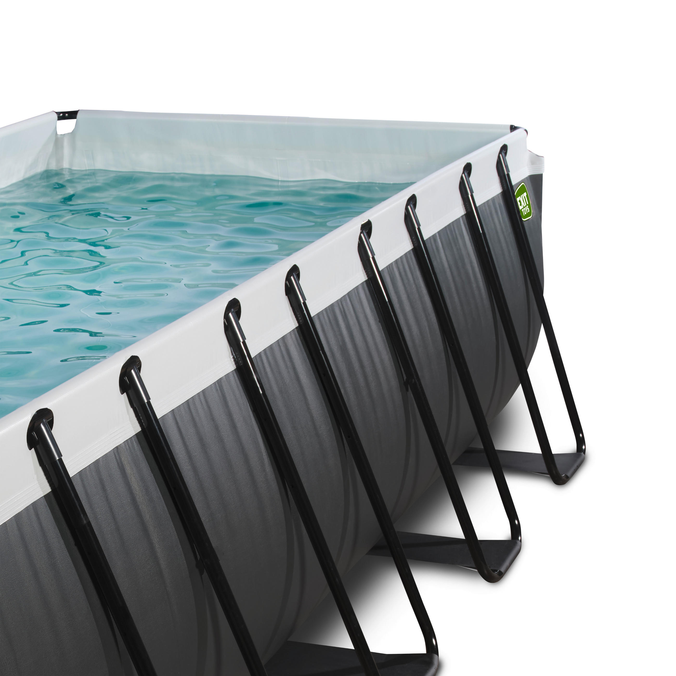 POOL-SET 400/200/100 cm  - Schwarz, KONVENTIONELL, Kunststoff (400/200/100cm) - EXIT Toys