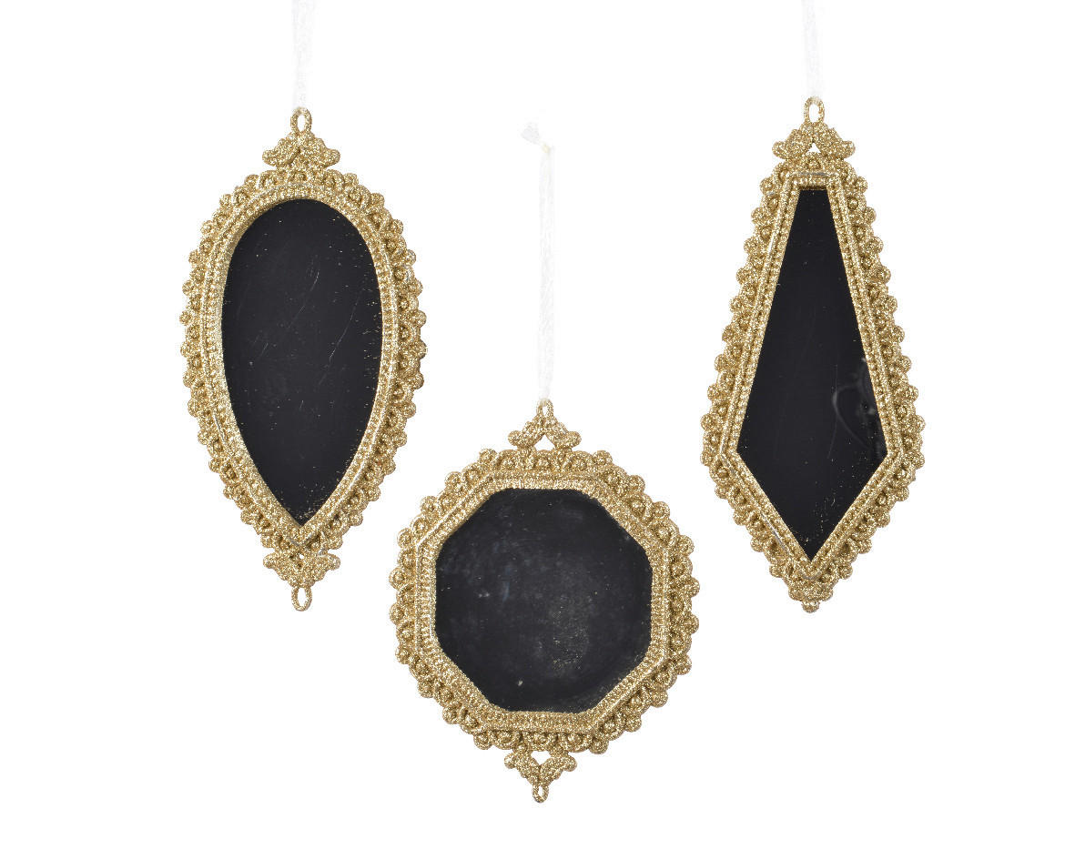 UKRAS ZA NOVOGODIŠNJU JELKU - zlatna/crna, Osnovno, plastika