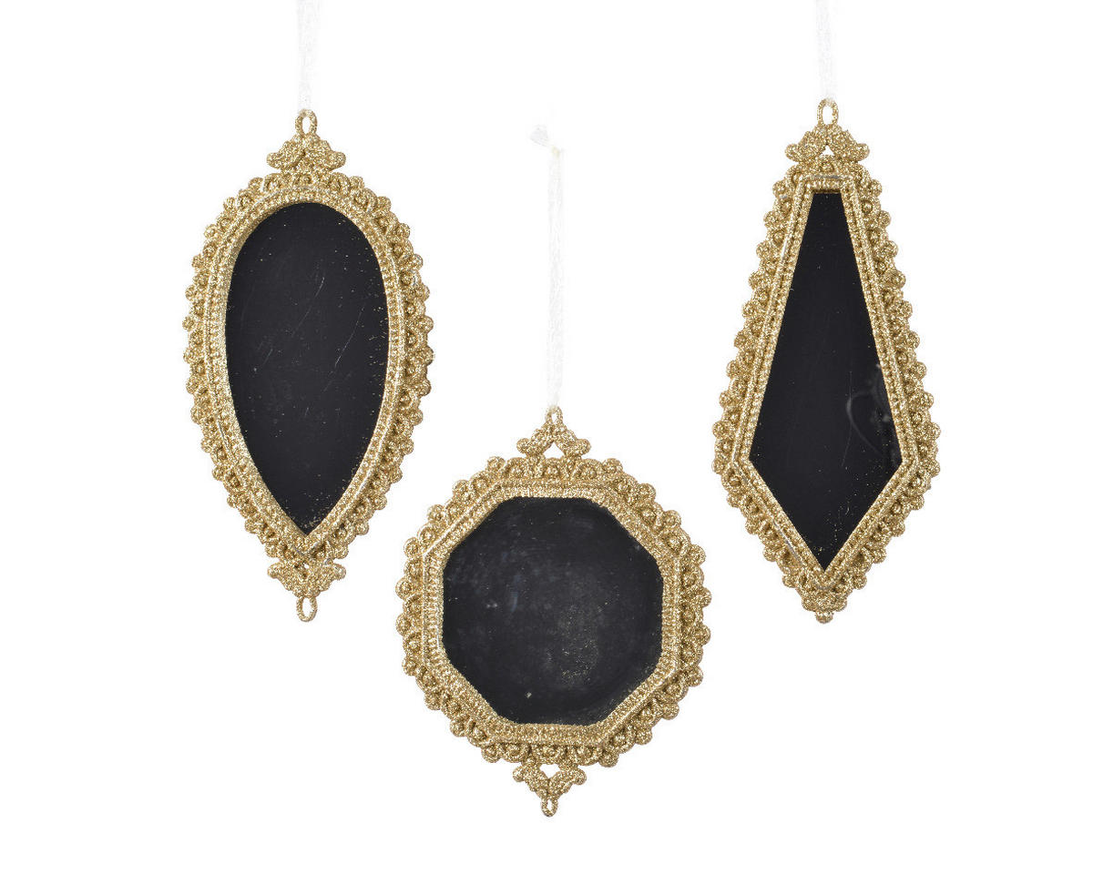 UKRAS ZA NOVOGODIŠNJU JELKU - zlatna/crna, Osnovno, plastika