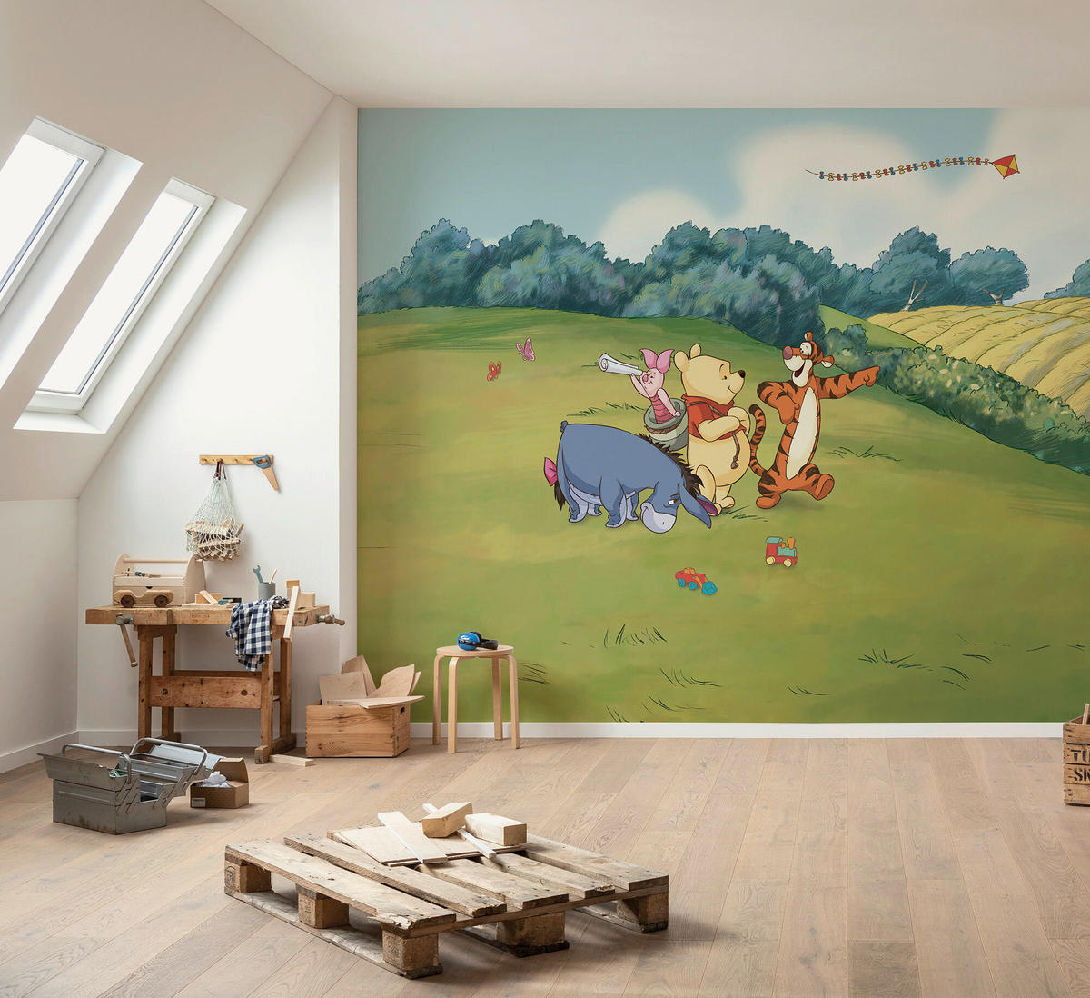 FOTOTAPETE WINNIE THE POOH ADVENTURE  - Naturfarben, Design, Textil (300/250cm) - Disney