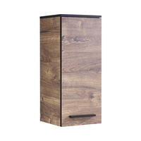 HÄNGESCHRANK 30/72/33 cm  - Eiche dunkel/Schwarz, Design, Glas/Holzwerkstoff (30/72/33cm) - Xora