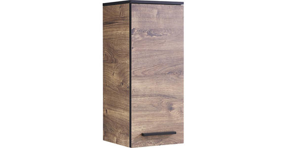 OBERSCHRANK 30/72/33 cm  - Eichefarben/Erlefarben, Design, Glas/Holzwerkstoff (30/72/33cm) - Xora