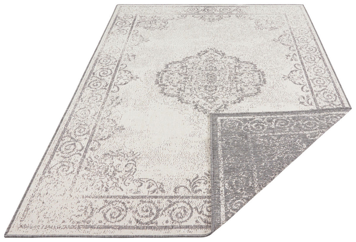 OUTDOORTEPPICH 80/150 cm Twin Supreme Creme, Grau  - Creme/Grau, Design, Kunststoff (80/150cm)