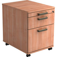 ROLLCONTAINER Nussbaumfarben  - Nussbaumfarben/Schwarz, KONVENTIONELL, Holzwerkstoff/Kunststoff (42,8/59/58cm) - Venda