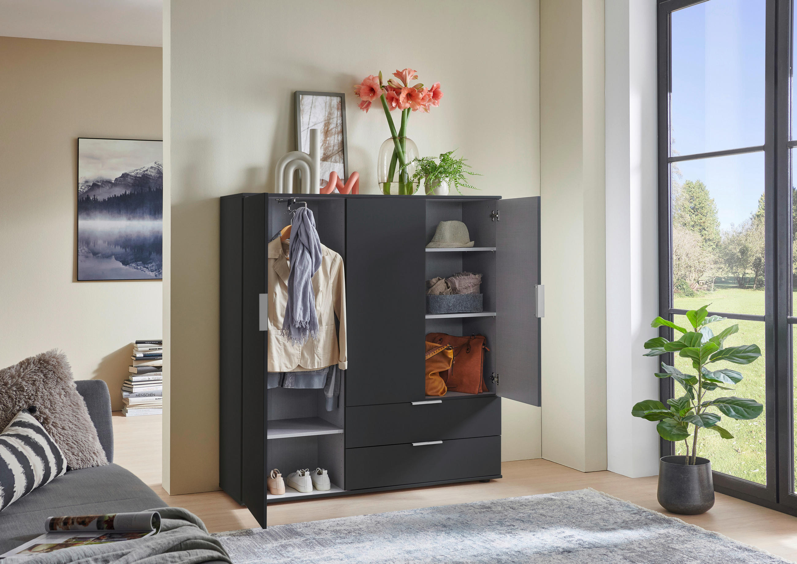 HIGHBOARD  in 130/140/40 cm  - Silberfarben/Alufarben, Konventionell, Holzwerkstoff/Kunststoff (130/140/40cm) - Carryhome