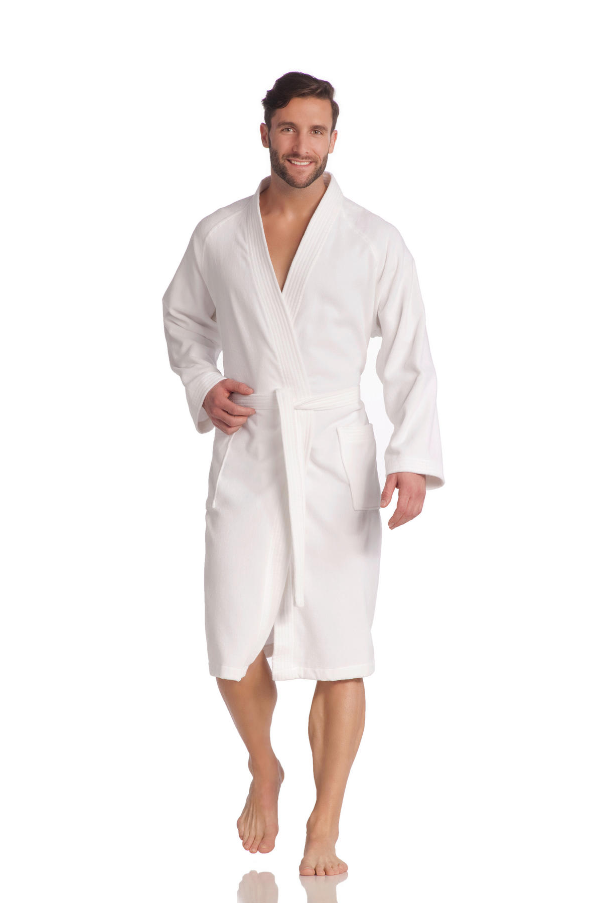 BADEMANTEL XL Unisex  - Weiß, Basics, Textil (XLnull) - Vossen