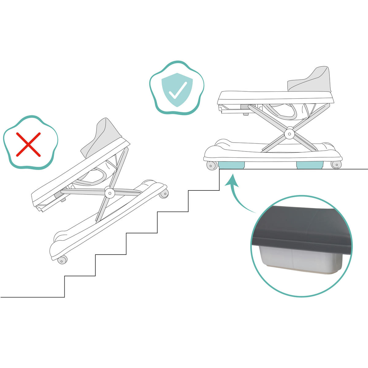 LAUFLERNHILFE  - Grau, Basics, Kunststoff/Textil (62/53/65cm) - Fillikid