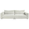 3-SITZER-SOFA in Cord Hellgrau  - Hellgrau/Schwarz, Design, Kunststoff/Textil (290/86/127cm) - Lomoco