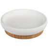 SEIFENSCHALE Holz, Keramik  - Braun/Weiß, Basics, Holz/Keramik (11,5/3,2/11,5cm) - Sadena