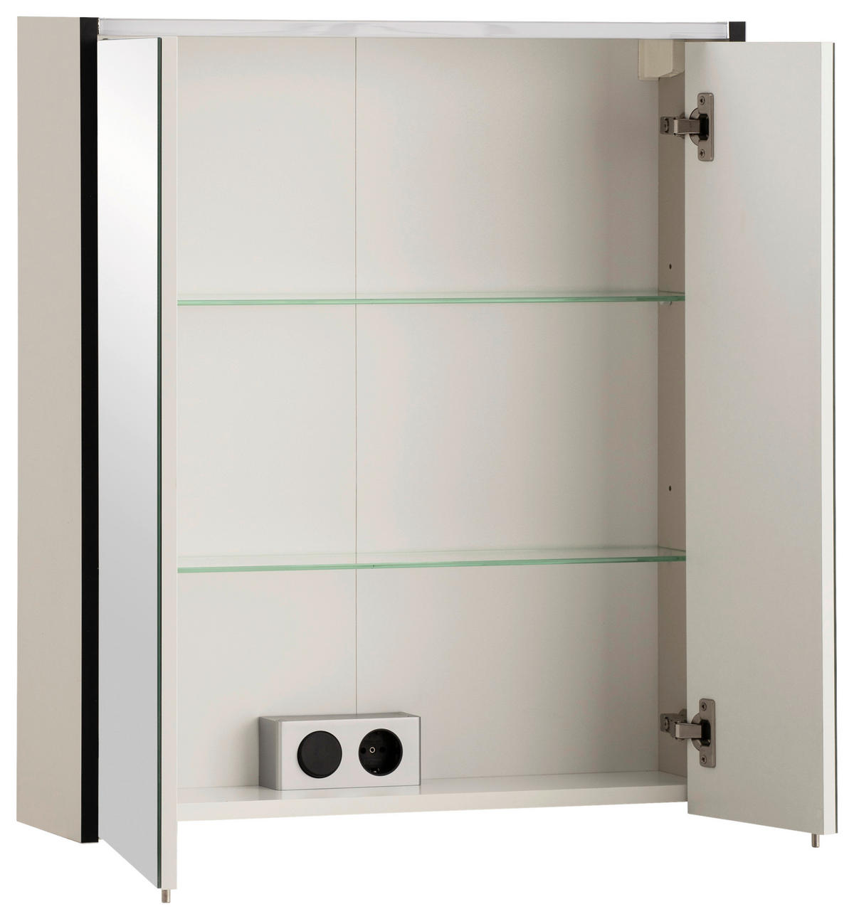 SPIEGELSCHRANK 63,5/72,4/17,5 cm  - Beige/Creme, MODERN, Glas/Holzwerkstoff (63,5/72,4/17,5cm) - MID.YOU