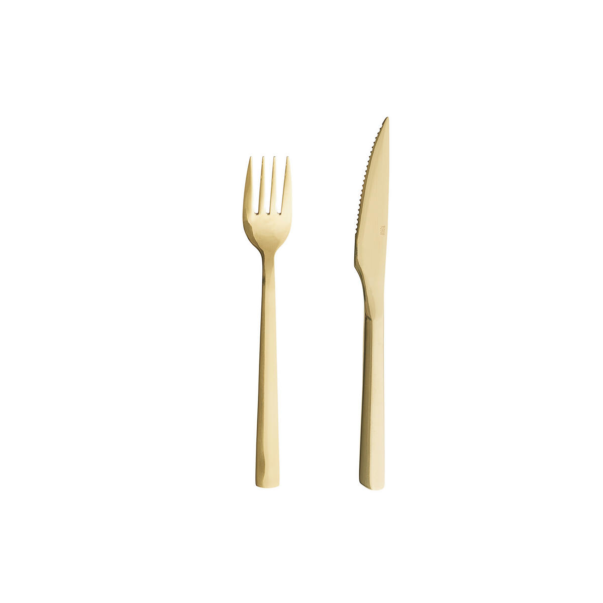 BESTECKSET RAW 8-teilig Edelstahl  - Goldfarben, Basics, Metall (26,3/19,2/3,45cm)