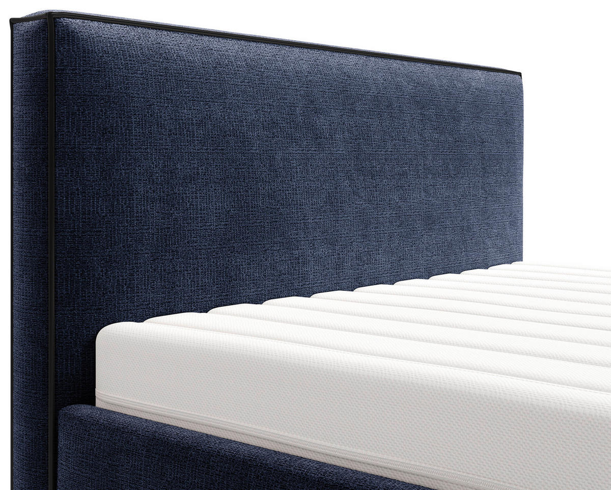 POLSTERBETT 180/200 cm,  in Anthrazit, gepolstertes Kopfteil, Lattenrost, Bettkasten,  - Anthrazit/Schwarz, MODERN, Holz/Holzwerkstoff (180/200cm) - MID.YOU