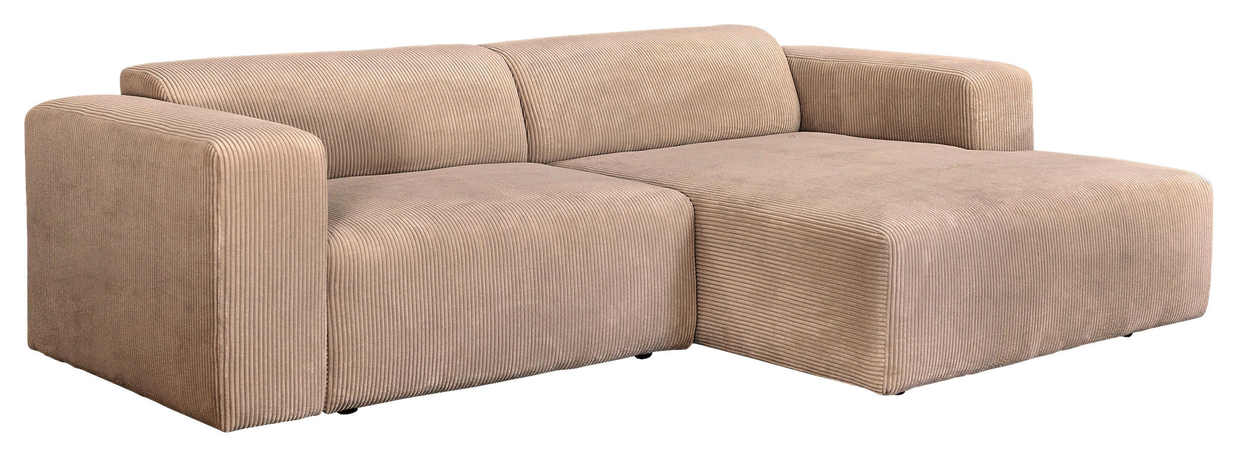 HÖRNSOFFA i manchester ljusbrun  - ljusbrun/svart, Design, textil/plast (298/175cm) - P & B