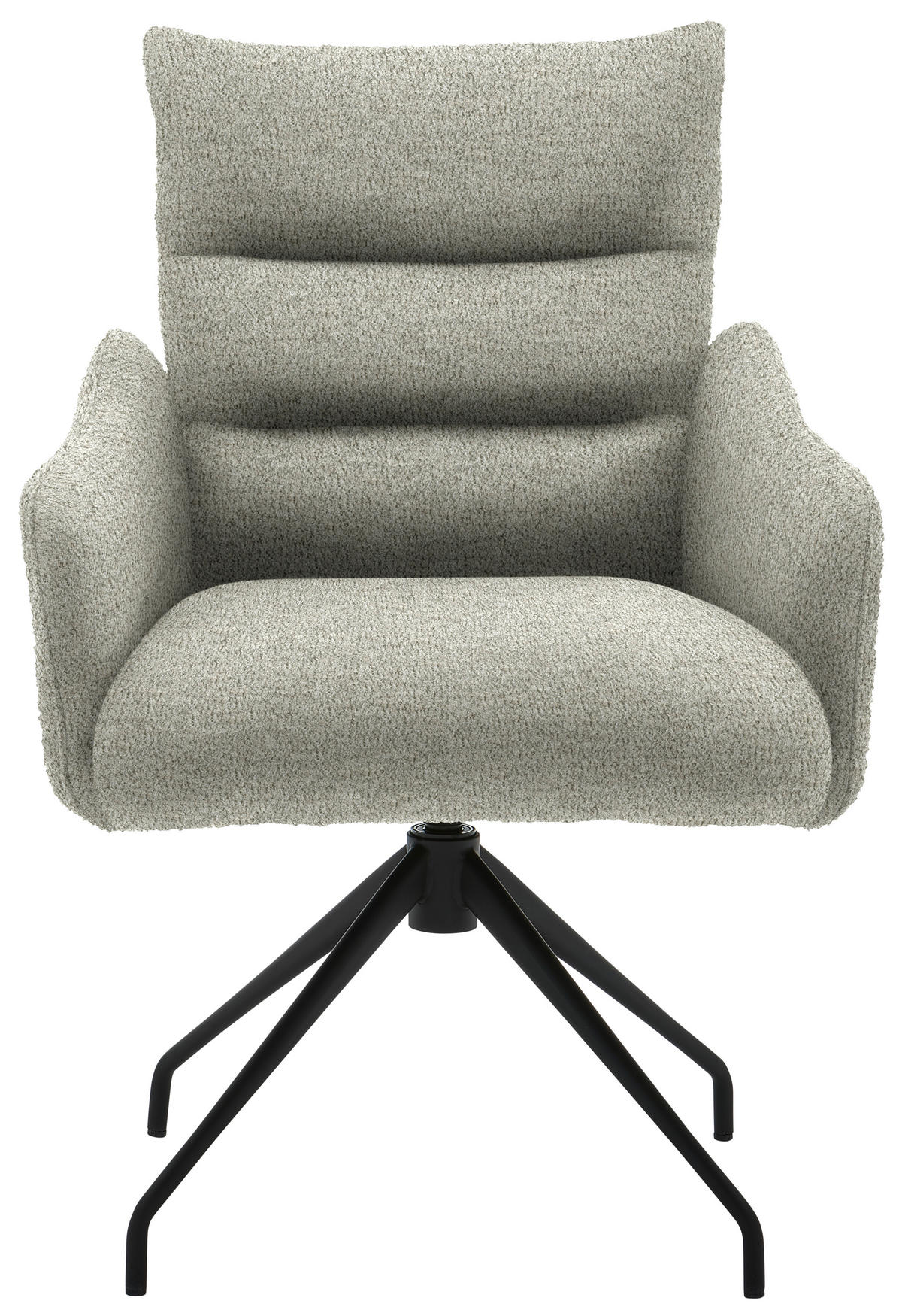 ARMLEHNSTUHL Teddystoff  - Taupe/Schwarz, Design, Textil/Metall (62/86/68cm) - Welnova