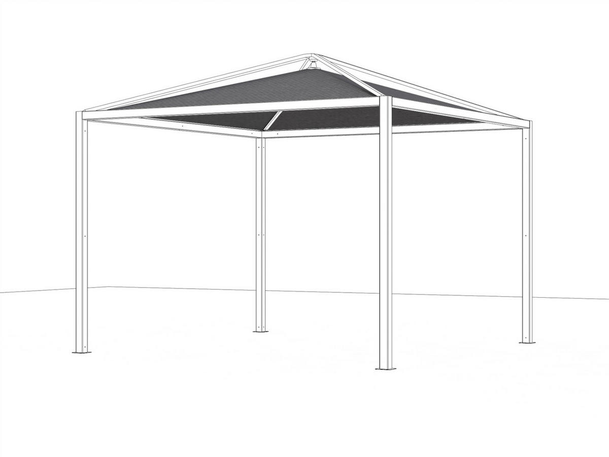PAVILLON-DACHBEZUG Anthrazit  - Basics, Textil (300/300cm) - Siena Garden
