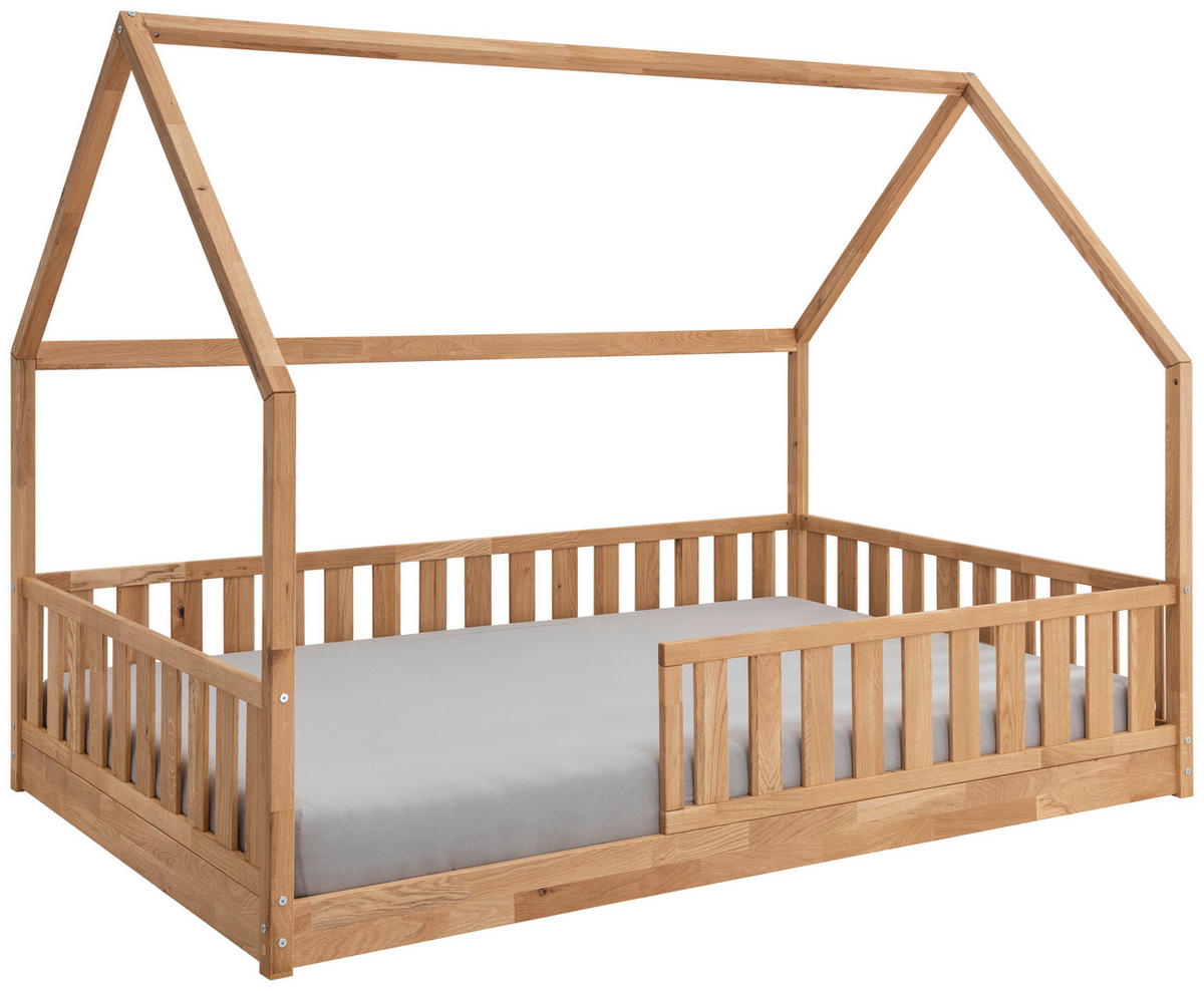 BODENBETT. 120/200 cm  in Wildeiche  - Wildeiche, LIFESTYLE, Holz (120/200cm) - Ben'n'jen