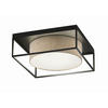 TAKLAMPA Carre 60/60 cm  - svart, Trend, metall/glas (60/60cm) - Fischer & Honsel