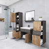 BADEZIMMER 5-teilig  in  - Kastanieneichefarben/Weiss, Lifestyle, Keramik/Holzwerkstoff (120/132,8/30,2cm) - P & B