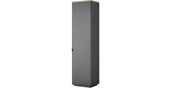 GARDEROBENSCHRANK  in 50/200/40 cm  - Anthrazit/Schwarz, Design, Holzwerkstoff/Metall (50/200/40cm) - Dieter Knoll