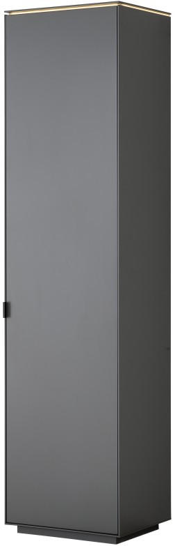GARDEROBENSCHRANK  in 50/200/40 cm  - Anthrazit/Schwarz, Design, Holzwerkstoff/Metall (50/200/40cm) - Dieter Knoll