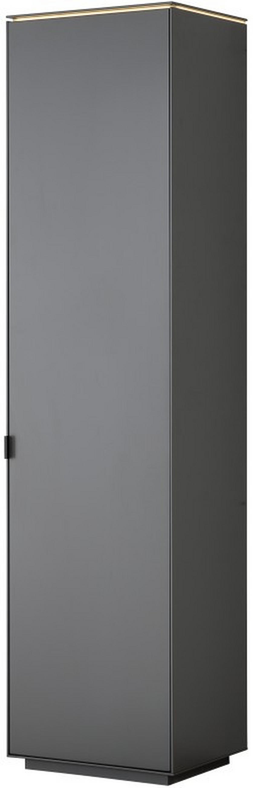 GARDEROBENSCHRANK  in 50/200/40 cm  - Anthrazit/Schwarz, Design, Holzwerkstoff/Metall (50/200/40cm) - Dieter Knoll