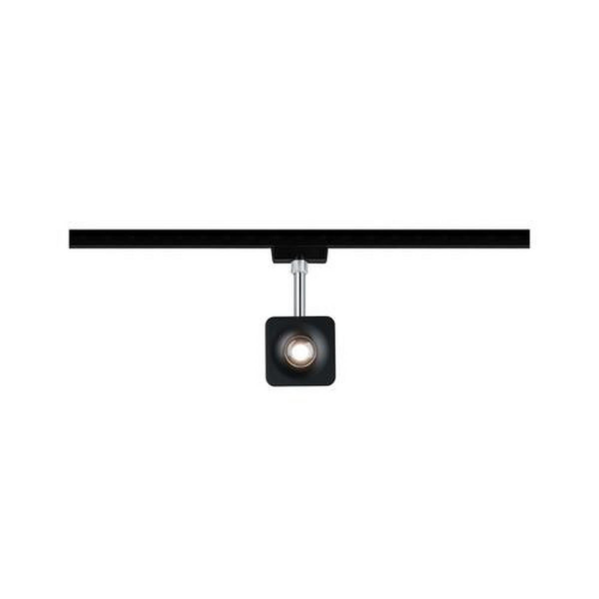 SCHIENENSYSTEM-STRAHLER Urail 7,7/16,5/4,7 cm   - Chromfarben/Schwarz, Design, Kunststoff/Metall (7,7/16,5/4,7cm) - Paulmann