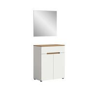 GARDEROBE 2-teilig  in 80/190/37 cm  - Weiß/Eiche Artisan, Design, Holzwerkstoff (80/190/37cm) - MID.YOU