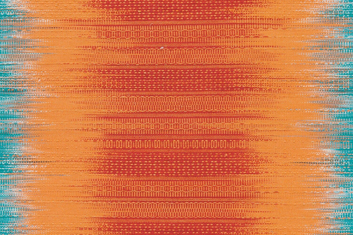 HANDWEBTEPPICH Wohnzimmer 120/180 cm Blau, Orange rechteckig  - Blau/Orange, Basics, Textil (120/180cm) - Kayoom