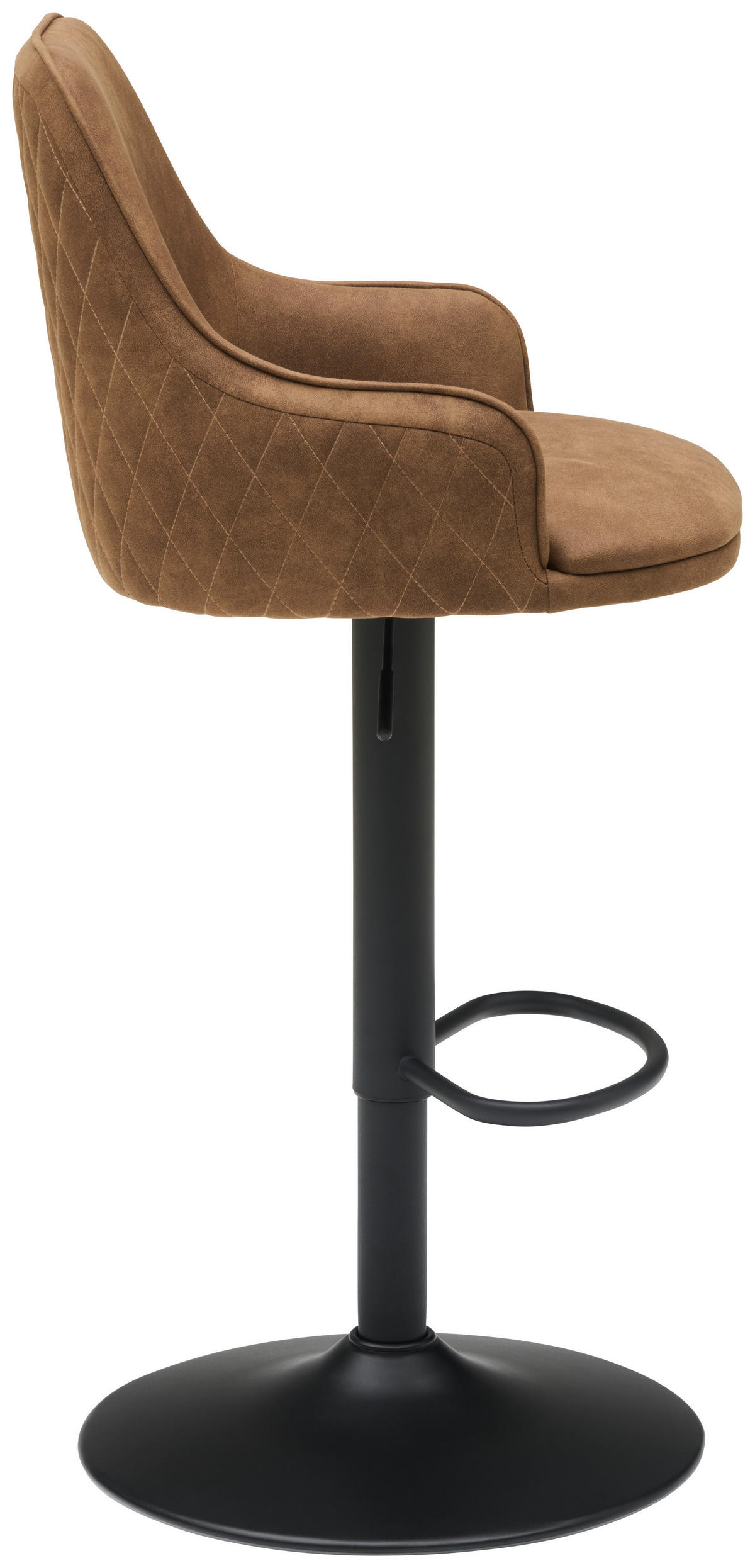 BARHOCKER in Metall, Textil Braun, Schwarz  - Schwarz/Braun, KONVENTIONELL, Textil/Metall (50/90-111/51cm) - MID.YOU
