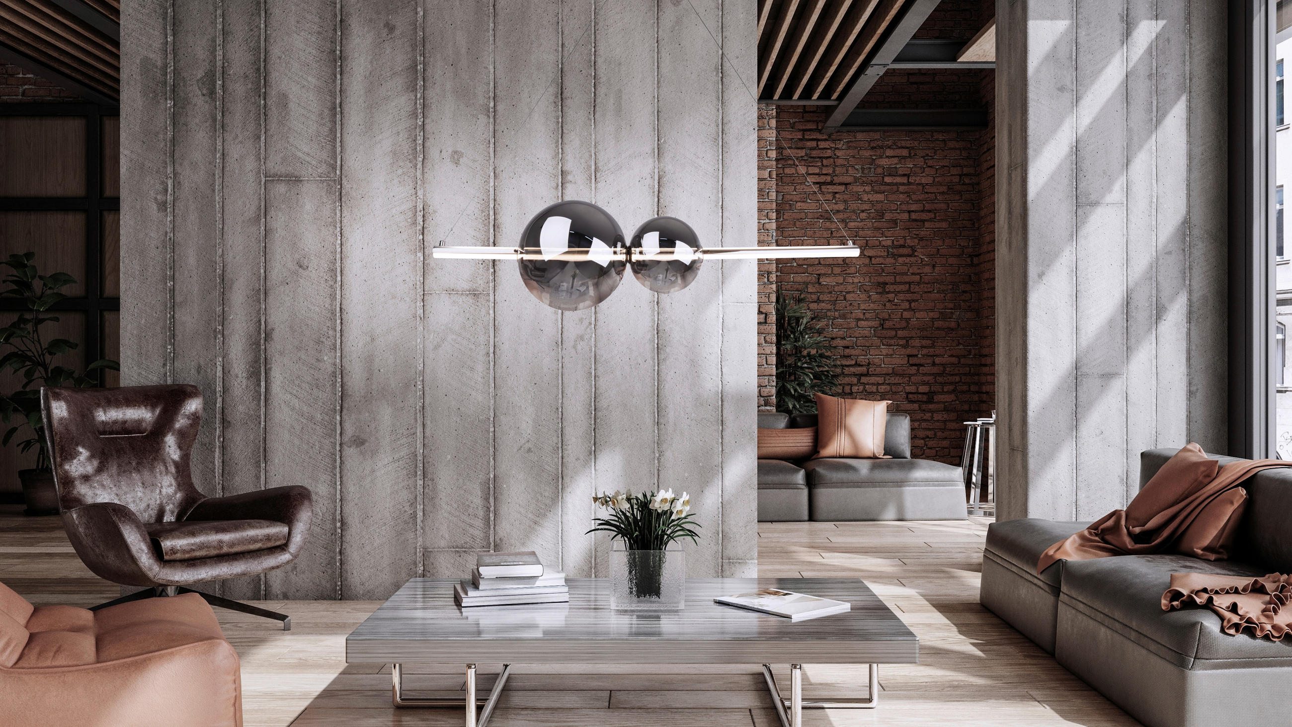 LED-PENDELLEUCHTE 105,3/25/150 cm  - Design, Glas/Metall (105,3/25/150cm) - Näve