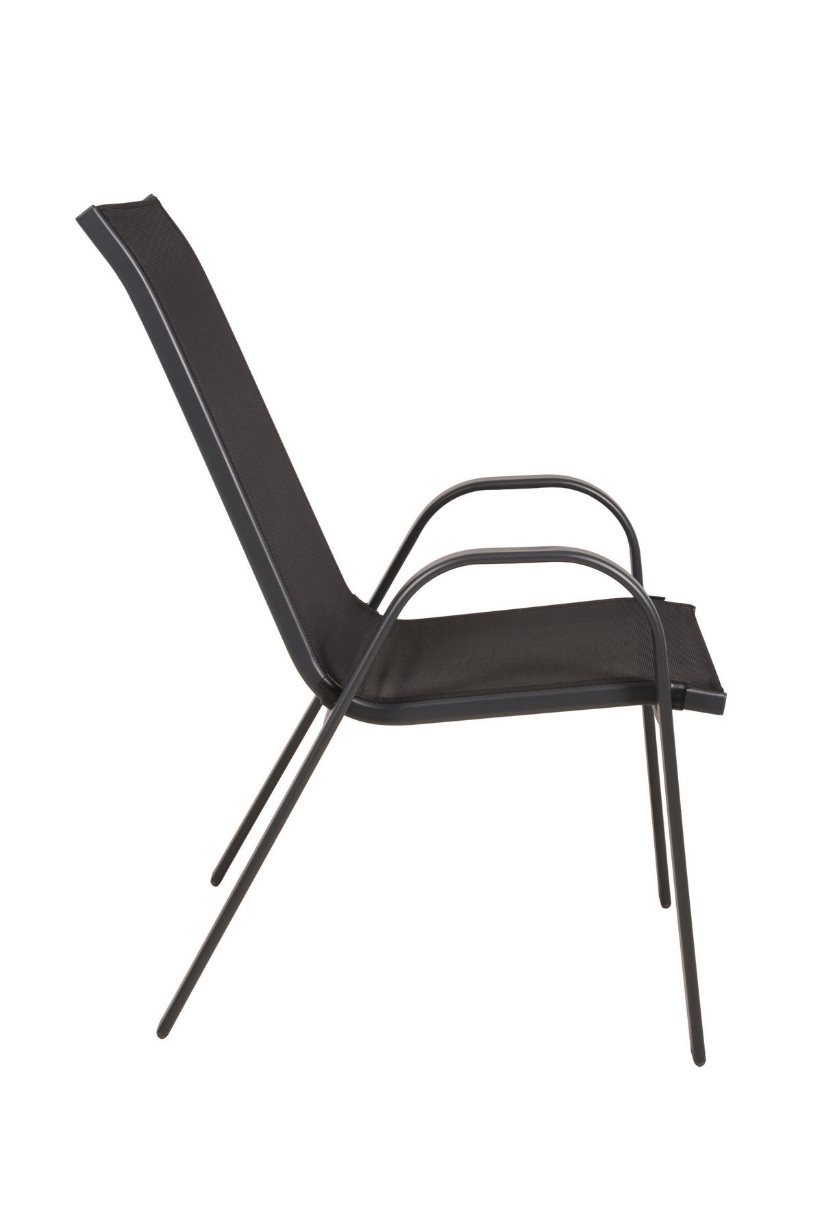 GARTENSTUHL-SET Metall, Kunststoff Anthrazit, Schwarz  - Anthrazit/Schwarz, MODERN, Kunststoff/Metall (55/94/73cm) - Gardenson