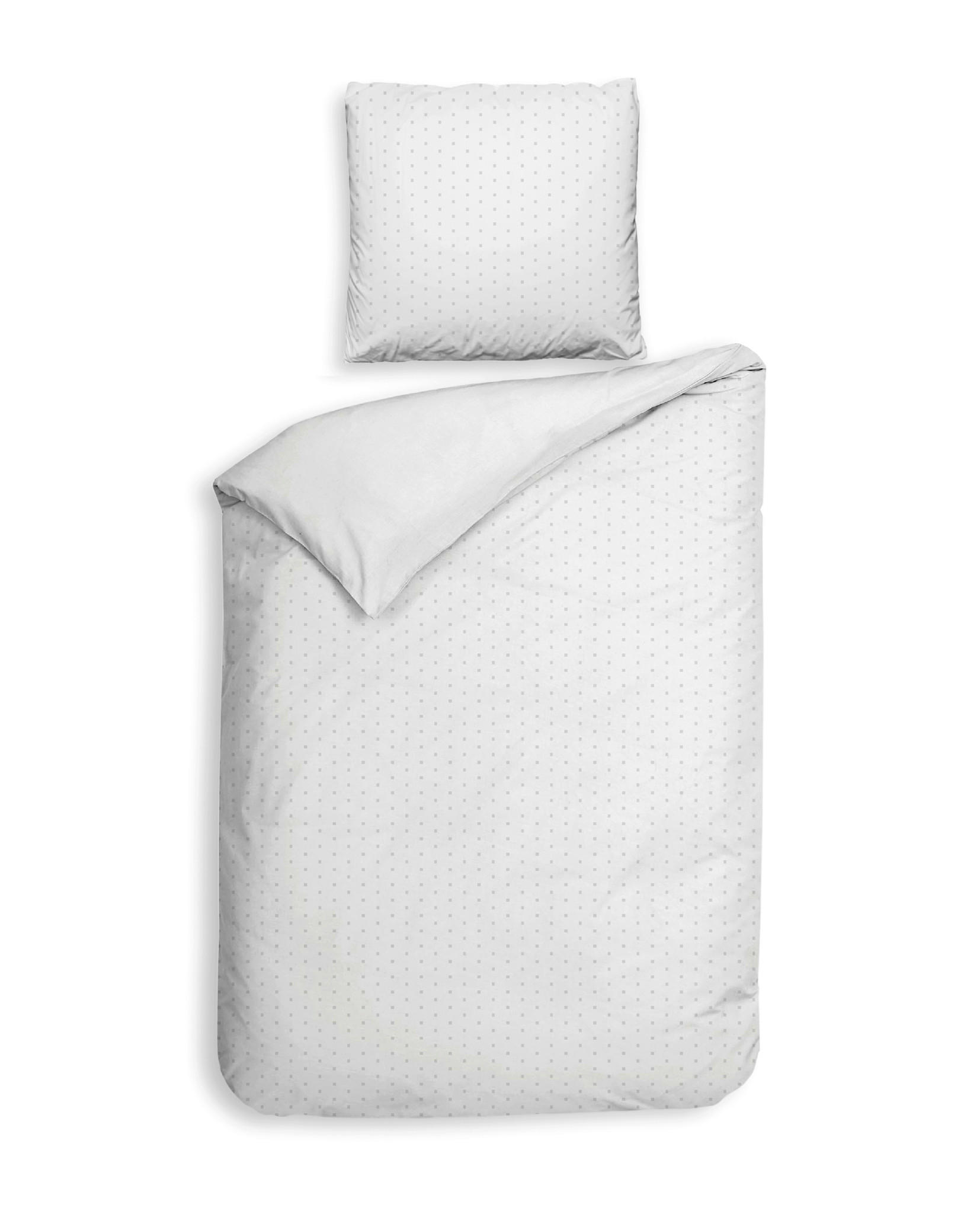 BETTWÄSCHE Punto Makosatin 155/220 cm  - Weiß, Basics, Textil (155/220cm)