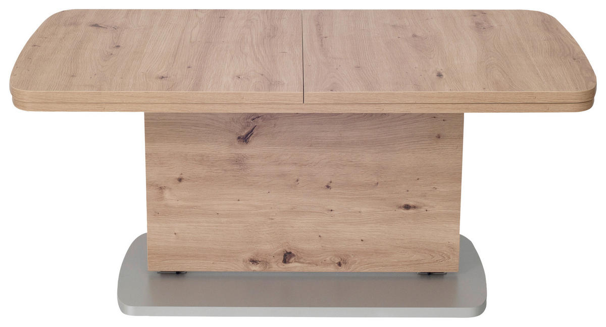 COUCHTISCH in Holzwerkstoff 110/63/53 cm  - Eichefarben/Silberfarben, Konventionell, Holzwerkstoff (110/63/53cm) - Venda