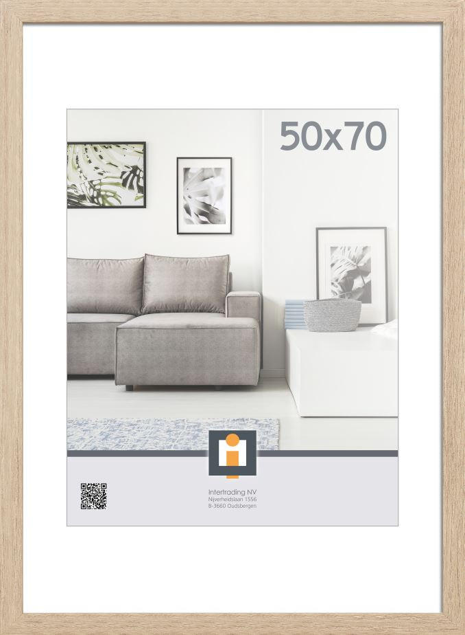 RÁM NA OBRAZY, 1 foto 50 cm x 70 cm - šedá, Basics, plast/sklo (53/73/1,5cm)