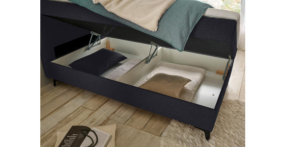 BOXBETT 120/200 cm  in Schwarz  - Schwarz, Basics, Holzwerkstoff/Textil (120/200cm) - Xora