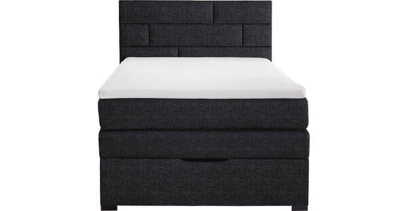 BOXSPRINGBETT 140/200 cm  in Dunkelgrau  - Wengefarben/Dunkelgrau, KONVENTIONELL, Textil (140/200cm) - Carryhome