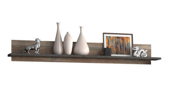 WANDBOARD Kieferfarben, Dunkelgrau - Dunkelgrau/Kieferfarben, Trend, Holzwerkstoff (189,4/25,6/22cm) - Carryhome