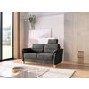 3-SITZER-SOFA in Flachgewebe Schwarz  - Eichefarben/Schwarz, KONVENTIONELL, Holz/Textil (179/89/89cm) - Sit & More