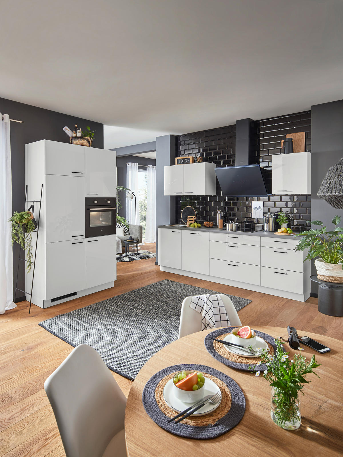 EINBAUKÜCHE   - Weiß, MODERN, Holzwerkstoff - Welnova