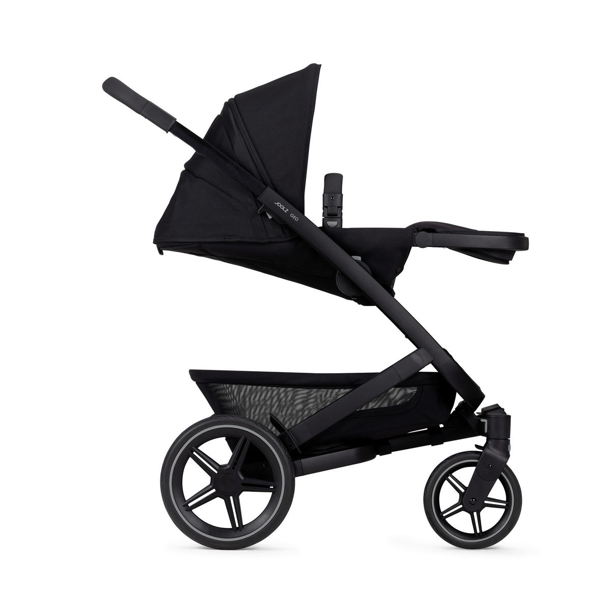 KINDERWAGENSET Geo3 Mono  - Schwarz, Basics, Textil/Metall (60/92-113/77-105cm) - Joolz